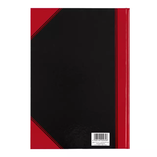 Een Notitieboek Bantex zwart/rood A4 lijn 70gr 96vel koop je bij Kantoorvakhandel van der Heijde