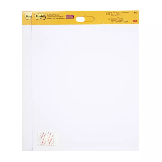 Een Meeting chart 3M Post-it 566 Super Sticky 50.8x58.4cm blanco koop je bij Van Leeuwen Boeken- en kantoorartikelen