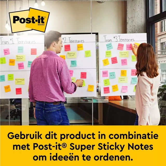 Een Meeting chart 3M Post-it 563 Super Sticky 50,8x58,4cm blanco koop je bij Van Leeuwen Boeken- en kantoorartikelen