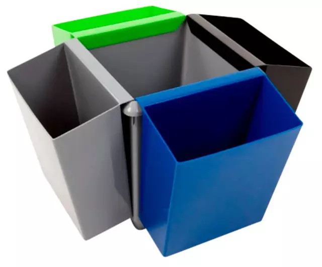 Een Inzetbak voor vierkante tapse papierbak groen koop je bij KantoorProfi België BV