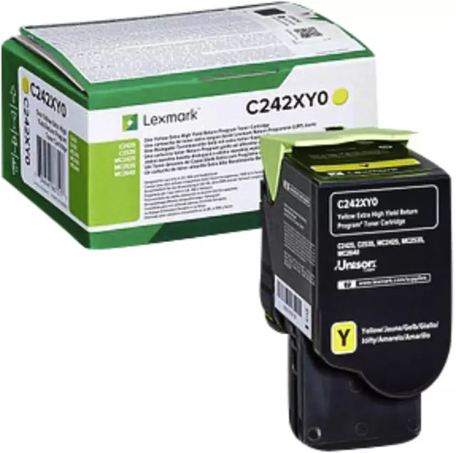 Een Tonercartridge Lexmark C242XY0 geel koop je bij L&N Partners voor Partners B.V.