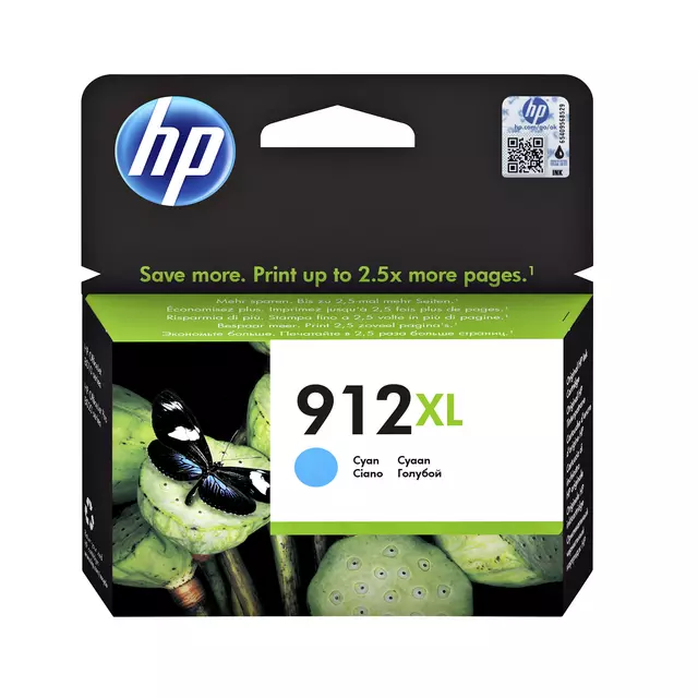 Een Inktcartridge HP 3YL81AE 912XL blauw koop je bij Van Hoye Kantoor BV