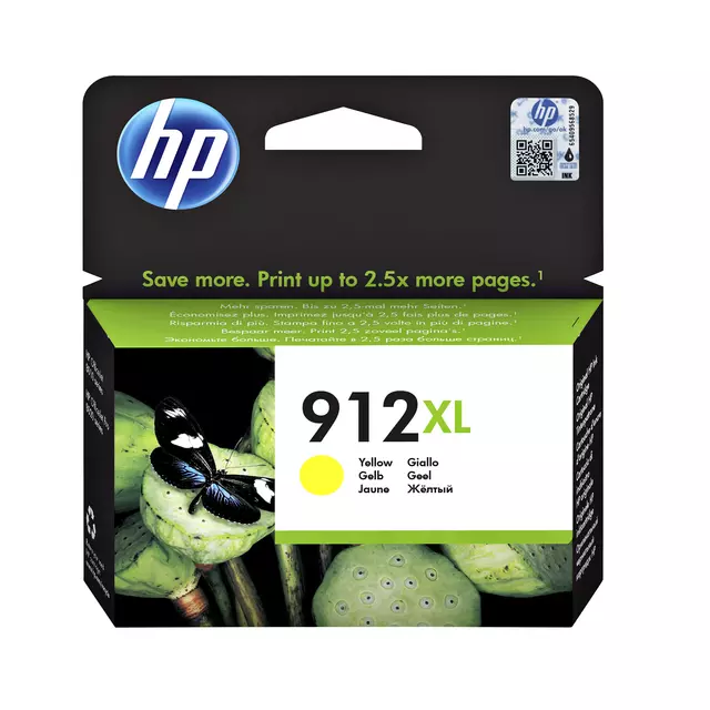 Buy your Inktcartridge HP 3YL83AE 912XL geel at QuickOffice BV