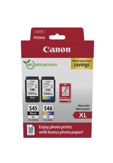 Een Inktcartridge Canon PG-545XL + CL-546XL zwart + kleur koop je bij NiceSupplies.nl