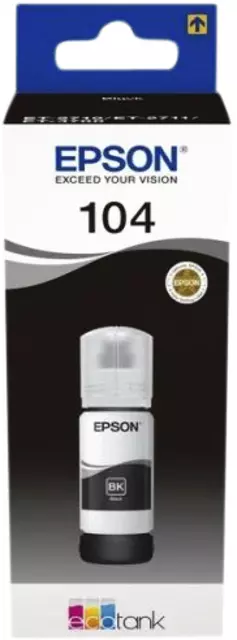 Een Navulinkt Epson 104 T00P140 zwart koop je bij KantoorProfi België BV
