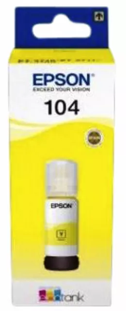 Een Navulinkt Epson 104 T00P440 geel koop je bij KantoorProfi België BV