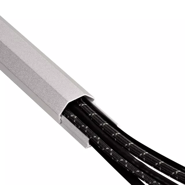 Een Kabelkanaal Hama hoekig 110/3,3/1,7 cm aluminium zilver koop je bij Totaal Kantoor Goeree