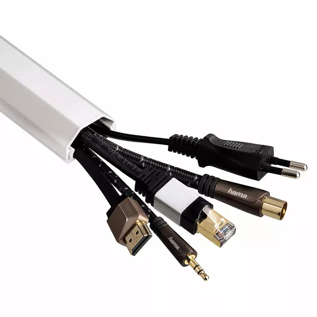 Een Kabelkanaal Hama hoekig 110/3,3/1,7 cm aluminium wit koop je bij L&N Partners voor Partners B.V.