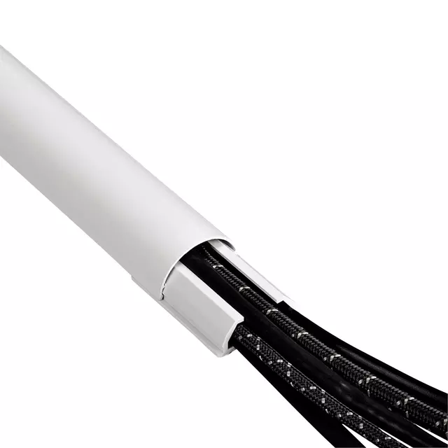 Een Kabelkanaal Hama halfrond 110/3,3/1,8 cm aluminium wit koop je bij L&N Partners voor Partners B.V.