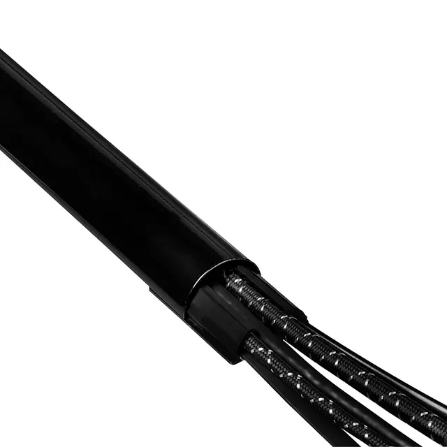 Een Kabelkanaal Hama halfrond 110/3,3/1,8 cm aluminium zwart koop je bij Goedkope Kantoorbenodigdheden