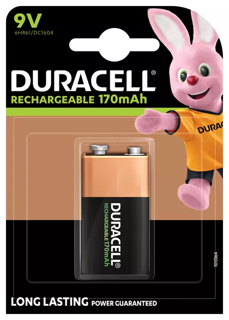 Een Batterij oplaadbaar Duracell 1x9Volt 170mAh Plus koop je bij Kantoorvakhandel van der Heijde