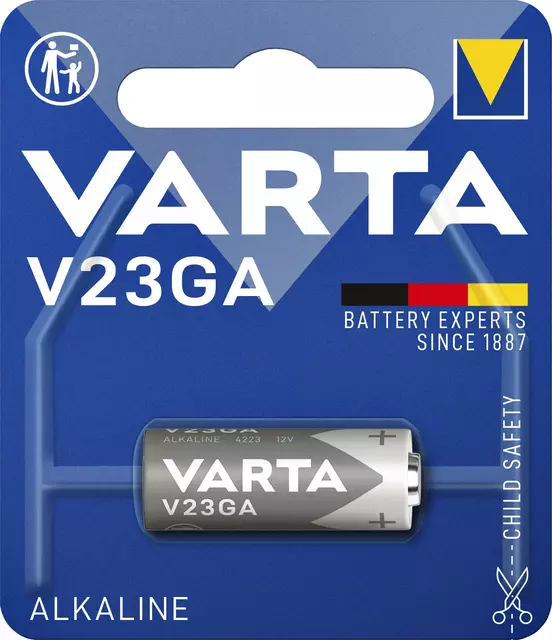 Een Batterij Varta V23GA alkaline blister à 1stuk koop je bij EconOffice