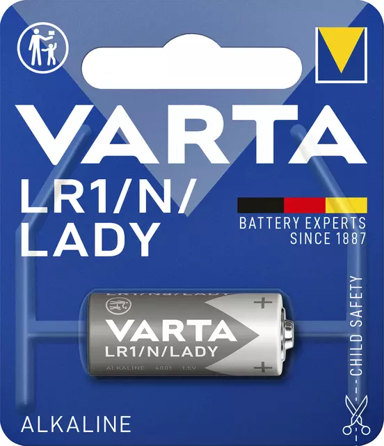 Een Batterij Varta LR1 alkaline blister à 1stuk koop je bij EconOffice
