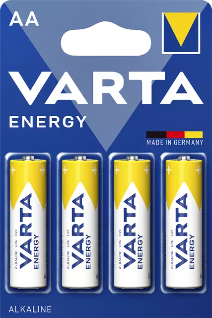 Een Batterij Varta Energy 4xAA koop je bij Totaal Kantoor Goeree
