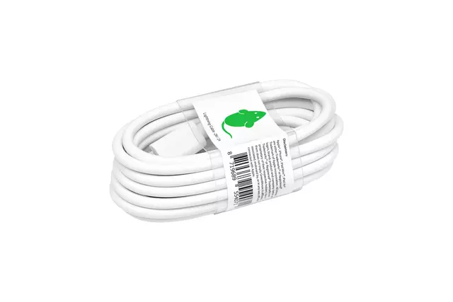 Een Kabel Green Mouse USB Lightning-A 2 meter wit koop je bij Totaal Kantoor Goeree