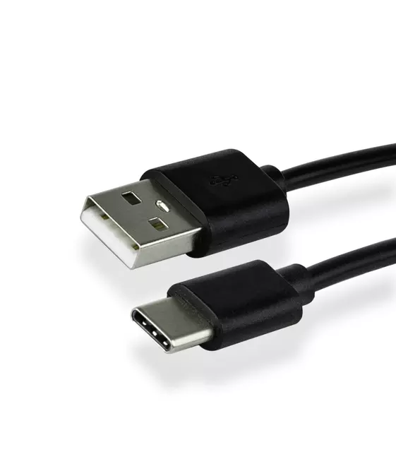 Een Kabel Green Mouse USB C-A 2.0 2 meter zwart koop je bij Totaal Kantoor Goeree