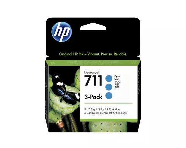 Een Inktcartridge HP CZ134A 711 blauw koop je bij Unimark Office B.V.