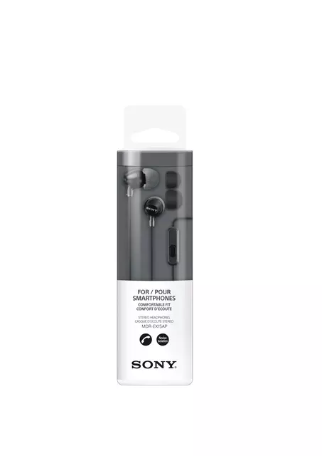Een Oortelefoon Sony EX15AP basic zwart koop je bij MV Kantoortechniek B.V.