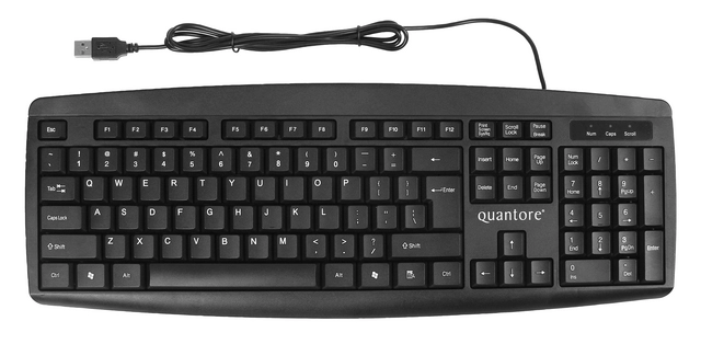 Een Toetsenbord Quantore qwerty zwart koop je bij De Angelot