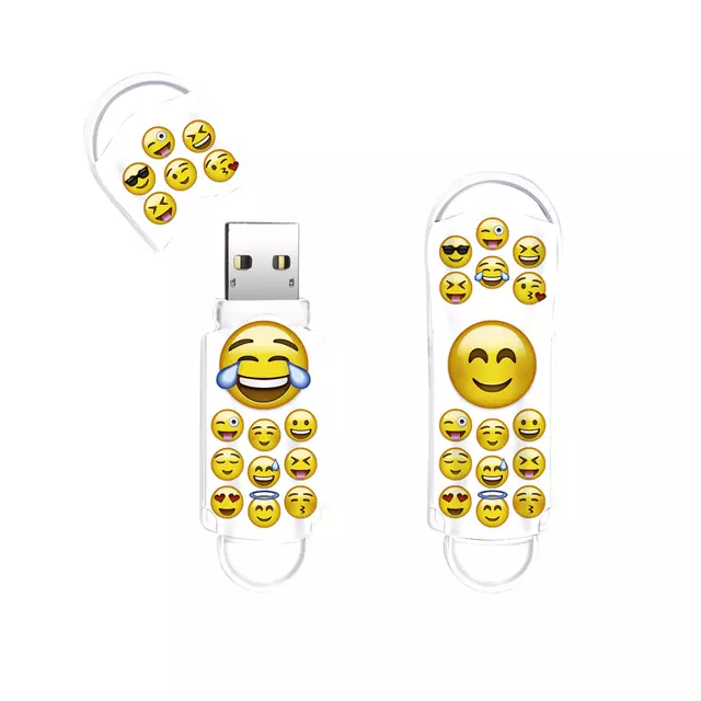 Een USB-Stick 2.0 Integral Xpression 64GB Emoji koop je bij EconOffice