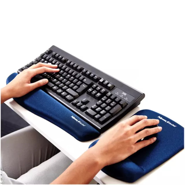 Een Polssteun Fellowes Plush Touch blauw koop je bij EconOffice