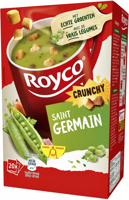 Een Soep Royco saint germain met croutons 20 zakjes koop je bij Van Hoye Kantoor BV