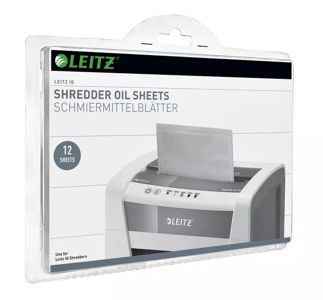 Een Olie voor papiervernietiger sheet Leitz IQ 12vel koop je bij KantoorProfi België BV