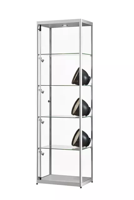 Een Vitrine SDB 115-600 zilver led mag 600x400x2000mm koop je bij NiceSupplies.nl