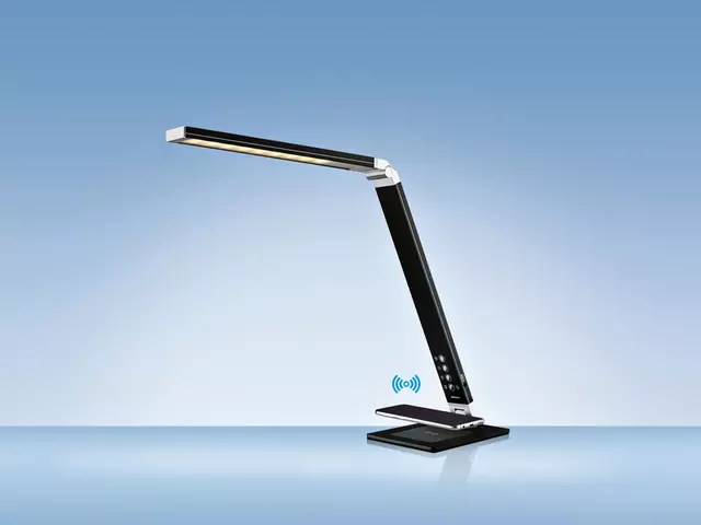 Een Bureaulamp Hansa ledlamp Magic plus zwart koop je bij MV Kantoortechniek B.V.