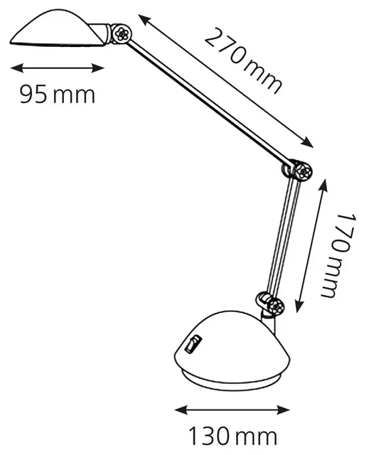 Een Bureaulamp Hansa led Space zwart koop je bij EconOffice