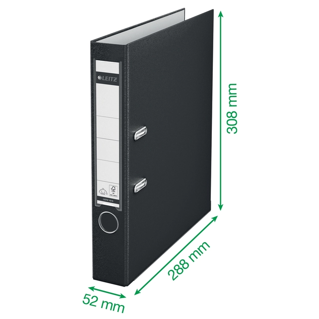 Een Ordner Leitz 1015 180° 52mm PP A4 grijs koop je bij QuickOffice BV