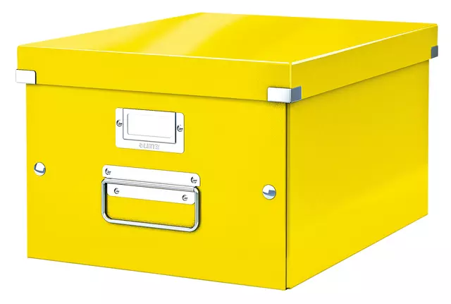 Een Opbergbox Leitz WOW Click & Store 281x200x370mm geel koop je bij EconOffice