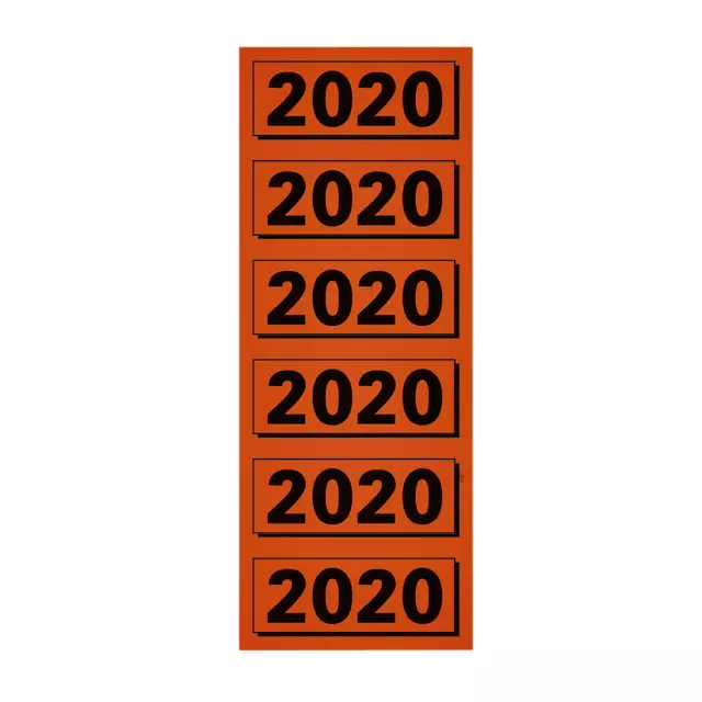 Een Rugetiket Elba 2020 57x25mm rood koop je bij EconOffice