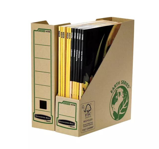 Een Tijdschriftcassette Bankers Box Earth A4 80mm bruin koop je bij Goedkope Kantoorbenodigdheden