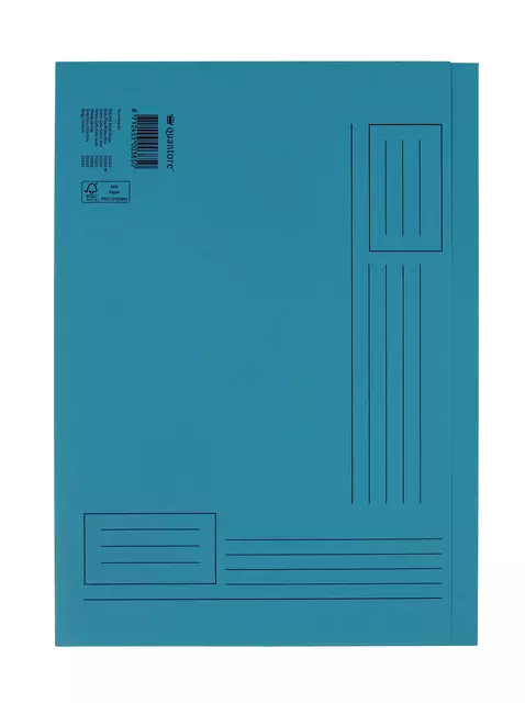 Een Vouwmap Quantore A4 ongelijke zijde 250gr blauw koop je bij Goedkope Kantoorbenodigdheden