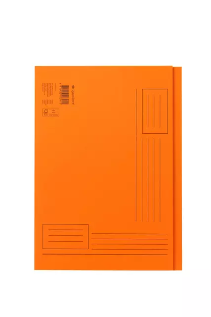 Een Vouwmap Quantore A4 ongelijke zijde 250gr oranje koop je bij Goedkope Kantoorbenodigdheden