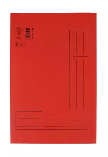 Een Vouwmap Quantore Folio ongelijke zijde 250gr rood koop je bij MV Kantoortechniek B.V.