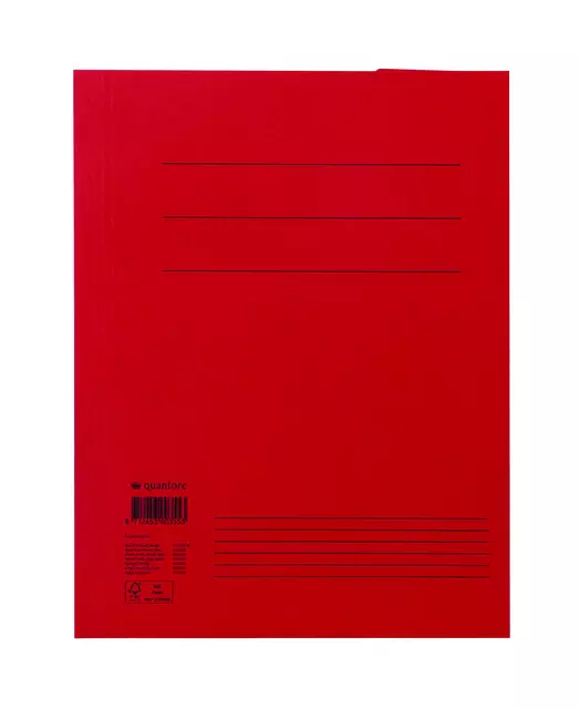 Een Dossiermap Quantore A4 300gr rood koop je bij Goedkope Kantoorbenodigdheden