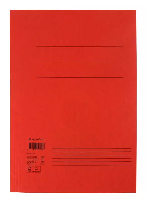 Een Dossiermap Quantore folio 300gr rood koop je bij KantoorProfi België BV