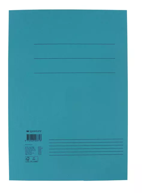 Een Dossiermap Quantore folio 300gr blauw koop je bij KantoorProfi België BV