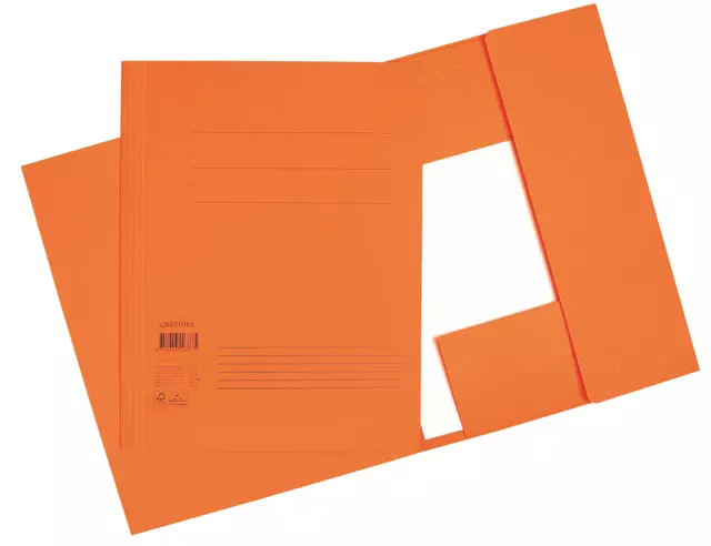 Een Dossiermap Quantore folio 300gr oranje koop je bij Totaal Kantoor Goeree