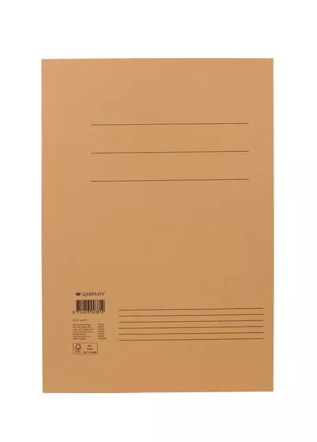 Een Dossiermap Quantore folio 300gr chamois koop je bij Totaal Kantoor Goeree