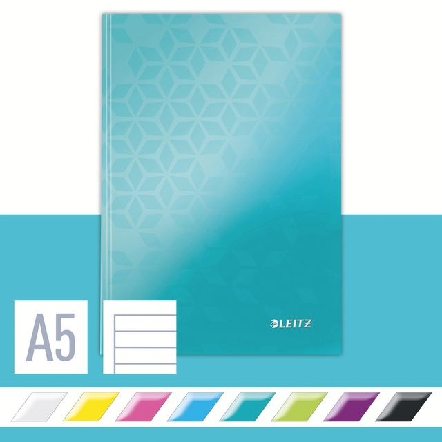 Buy your Notitieboek Leitz WOW A5 160blz 90gr lijn ijsblauw at QuickOffice BV