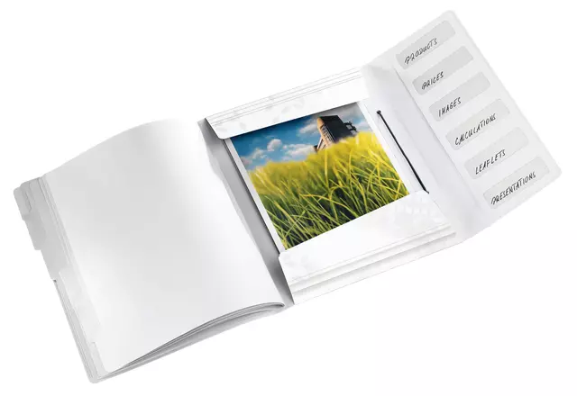 Een Sorteermap Leitz WOW 6 tabbladen PP wit koop je bij Van Leeuwen Boeken- en kantoorartikelen