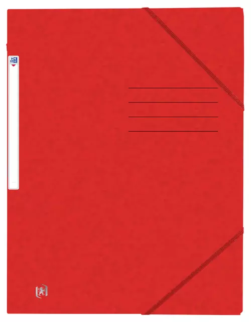 Een Elastomap Oxford Top File+ A4 3 kleppen 390gr rood koop je bij Goedkope Kantoorbenodigdheden