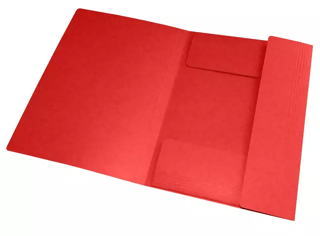 Een Elastomap Oxford Top File+ A4 3 kleppen 390gr rood koop je bij Van Leeuwen Boeken- en kantoorartikelen