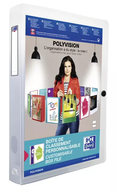 Een Verzamelbox Oxford Polyvision 40mm 0.7mm PP transparant koop je bij Van Leeuwen Boeken- en kantoorartikelen