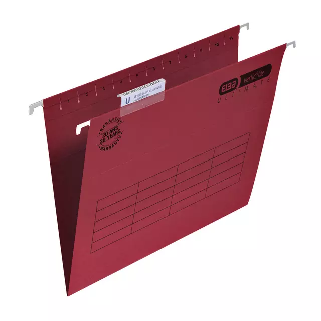 Een Hangmap Elba Verticfile Ultimate A4 V bodem rood koop je bij EconOffice