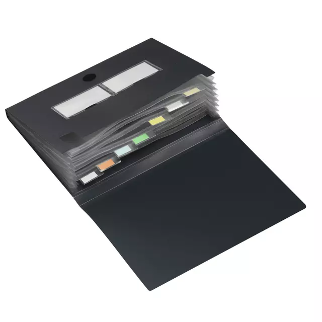 Een Sorteermap HF2 met 7 vakken zwart koop je bij EconOffice