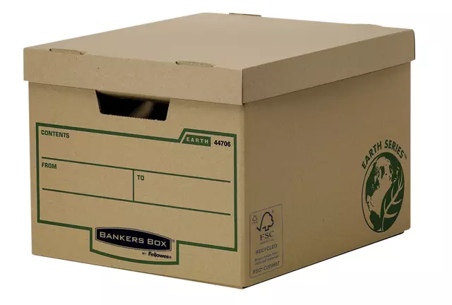 Een Archiefdoos Bankers Box Earth 270x335x391mm bruin koop je bij EconOffice